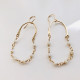 MOTHER OF PEARLS CHAIN EARRINGS