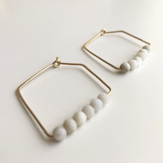 MOTHER OF PEARLS DIAMOND EARRINGS