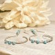 OPEN HOOPS TURQUOISE EARRINGS 