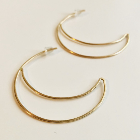 OPEN MOON EARRINGS MINIMALIST