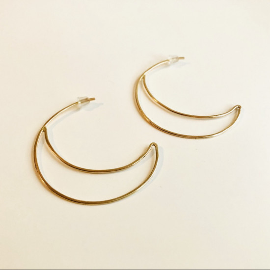 OPEN MOON EARRINGS MINIMALIST