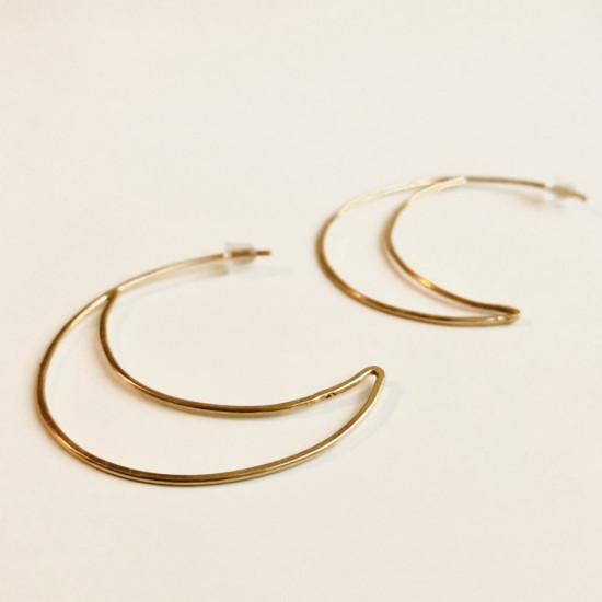 OPEN MOON EARRINGS MINIMALIST