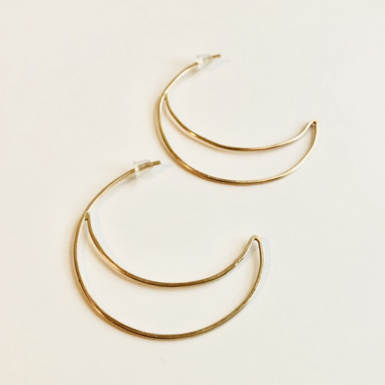 OPEN MOON EARRINGS MINIMALIST