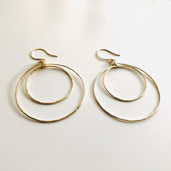 ORBITAL DOUBLE HOOP EARRINGS