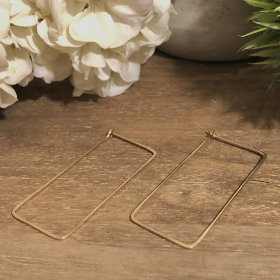 RECTANGULAR HOOP EARRINGS