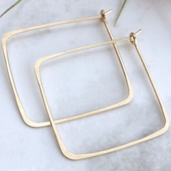 SQUARE HOOP EARRINGS SQUARE HOOP EARRINGS