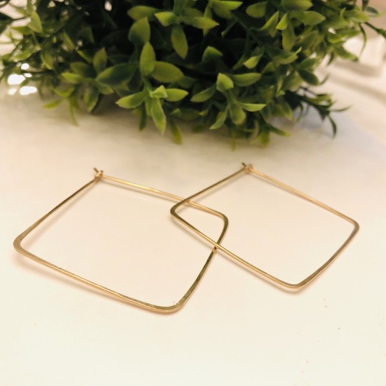 SQUARE HOOP EARRINGS SQUARE HOOP EARRINGS