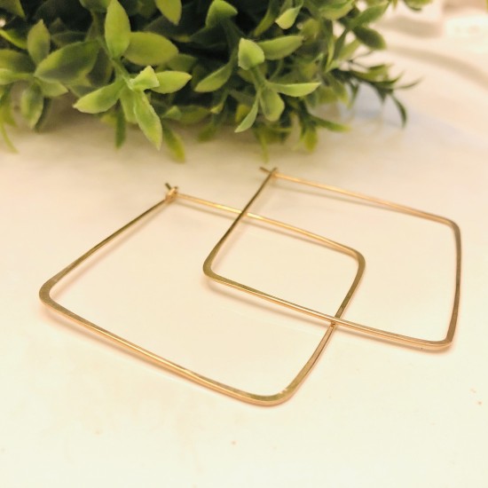 SQUARE HOOP EARRINGS SQUARE HOOP EARRINGS
