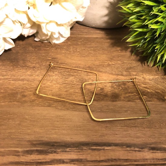 SQUARE HOOP EARRINGS SQUARE HOOP EARRINGS
