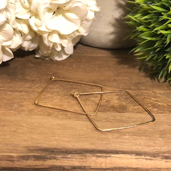 SQUARE HOOP EARRINGS SQUARE HOOP EARRINGS