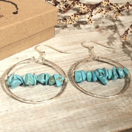 TURQUOISE ARCO EARRINGS TURQUOISE ARCO EARRINGS