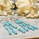 TURQUOISE FRINGE SWING EARRINGS TURQUOISE FRINGE SWING EARRINGS