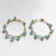 WRAPPED HOOP AQUAMARINE CRYSTAL EARRINGS