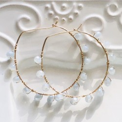 WRAPPED HOOP CRYSTAL EARRINGS WRAPPED HOOP CRYSTAL EARRINGS