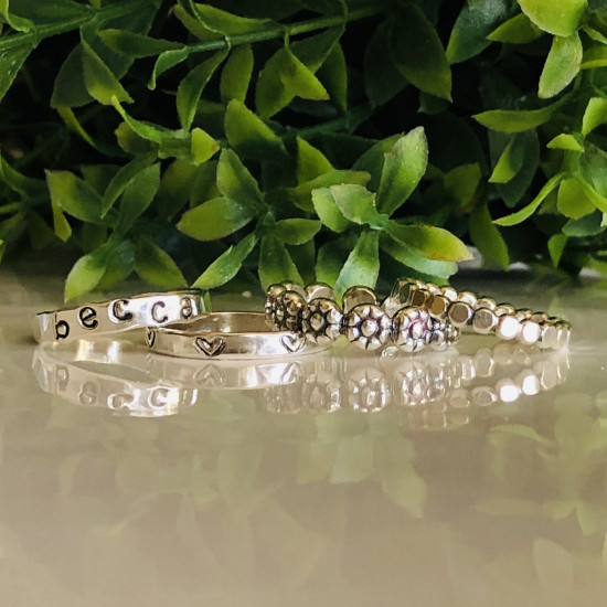 DAISY FLOWER STACKABLE RINGS