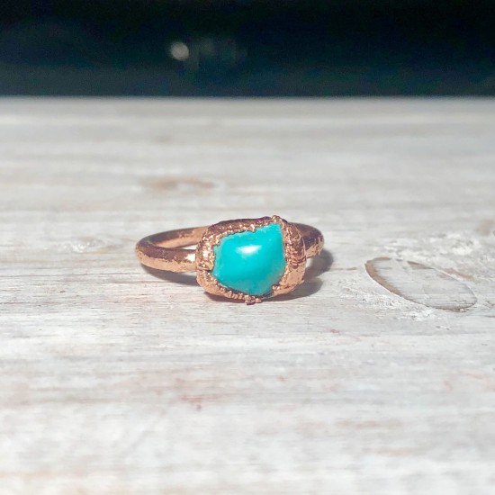 ELECTROFORMED ORGANIC TURQUOISE STONE ELECTROFORMED ORGANIC TURQUOISE STONE