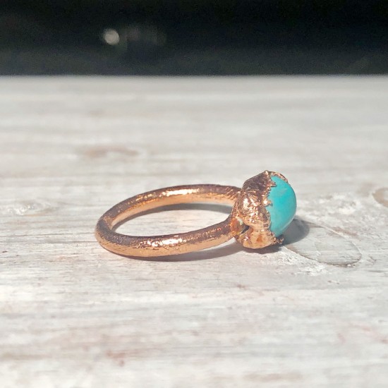 ELECTROFORMED ORGANIC TURQUOISE STONE ELECTROFORMED ORGANIC TURQUOISE STONE
