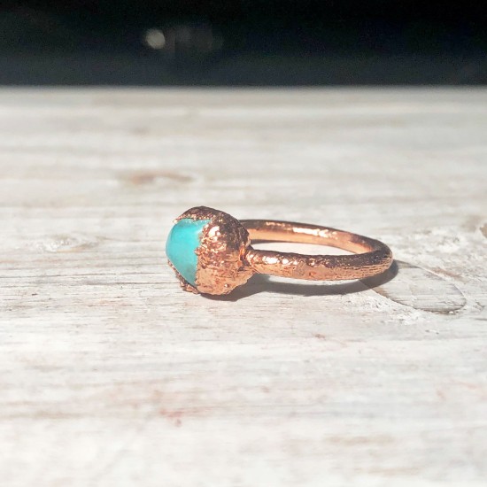 ELECTROFORMED ORGANIC TURQUOISE STONE ELECTROFORMED ORGANIC TURQUOISE STONE