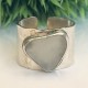 HEART SHAPED SEA GLASS OPEN RING HEART SHAPED SEA GLASS OPEN RING