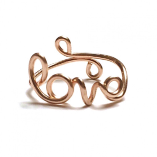 LOVE SCRIPT ADJUSTABLE RING