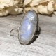 NATURAL RAINBOW MOONSTONE OVAL DOUBLE RING NATURAL RAINBOW MOONSTONE OVAL DOUBLE RING