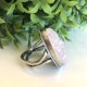 NATURAL RAW ROSE QUARTZ DOUBLE RING NATURAL RAW ROSE QUARTZ DOUBLE RING