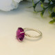 NATURAL RHODOLITE PINK QUARTZ RING