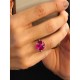 NATURAL RHODOLITE PINK QUARTZ RING NATURAL RHODOLITE PINK QUARTZ RING