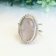 NATURAL ROSE QUARTZ DOUBLE RING NATURAL ROSE QUARTZ DOUBLE RING