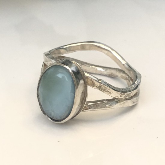 ORGANIC LARIMAR DOUBLE RING ORGANIC LARIMAR DOUBLE RING