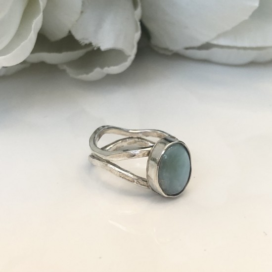 ORGANIC LARIMAR DOUBLE RING ORGANIC LARIMAR DOUBLE RING