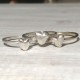 SCULPTED ORGANIC HEART STACKING RING