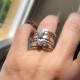 SCULPTED ORGANIC HEART STACKING RING