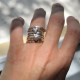 SCULPTED ORGANIC HEART STACKING RING