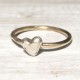 SCULPTED ORGANIC HEART STACKING RING