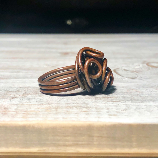 SWIRL COOPER RING