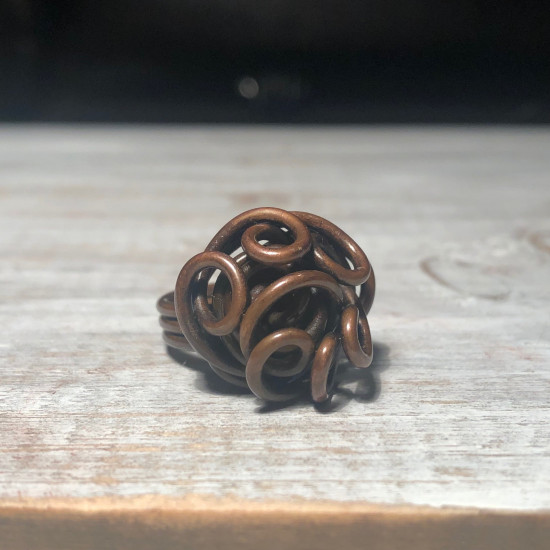 SWIRL COOPER RING