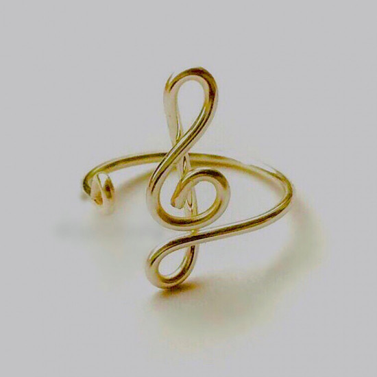 TREBLE CLEF ADJUSTABLE RING