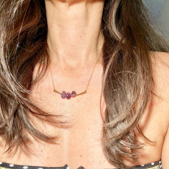 AMETHYST WRAPPED NECKLACE AMETHYST WRAPPED NECKLACE