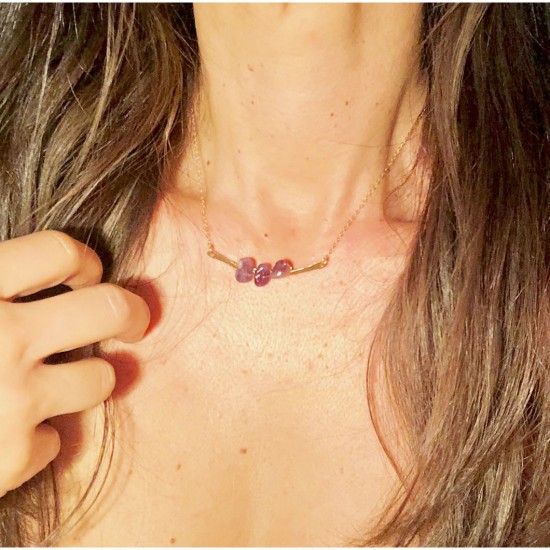 AMETHYST WRAPPED NECKLACE AMETHYST WRAPPED NECKLACE