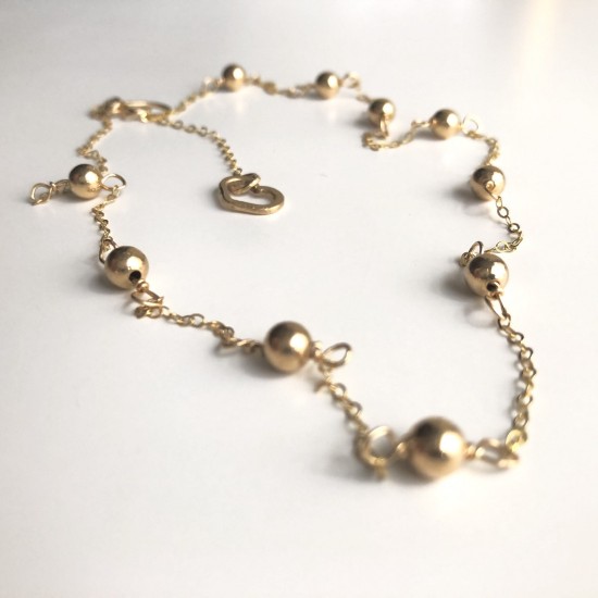 BEAD CHAIN CHOCKER NECKLACE BEAD CHAIN CHOCKER NECKLACE