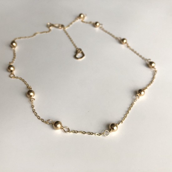 BEAD CHAIN CHOCKER NECKLACE BEAD CHAIN CHOCKER NECKLACE