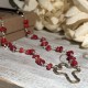 CROSS IN A RED CORAL STONES NECKLACE CROSS IN A RED CORAL STONES NECKLACE