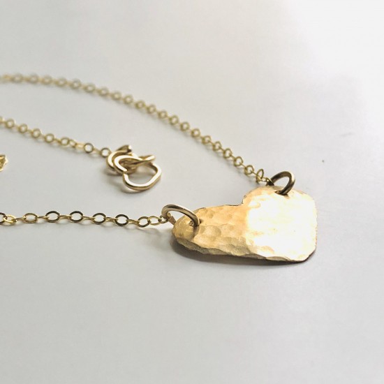 HAMMERED HEART NECKLACE