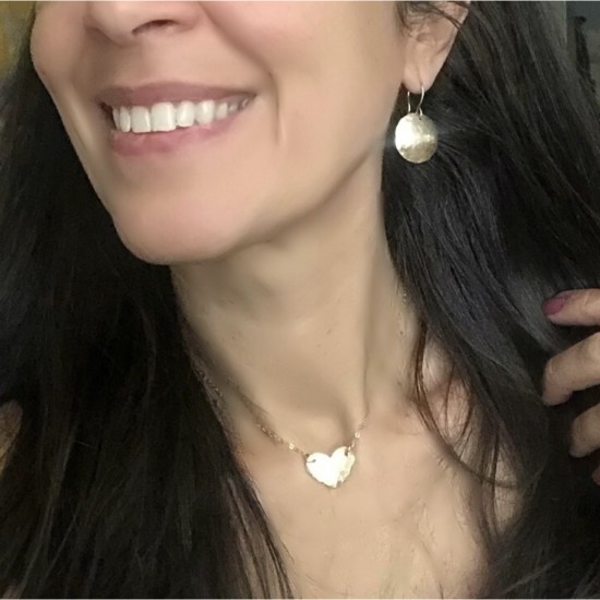 HAMMERED HEART NECKLACE