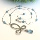 L WITH NATURAL TEAL AQUAMARINE BRIOLETTE NECKLACE L WITH NATURAL TEAL AQUAMARINE BRIOLETTE NECKLACE