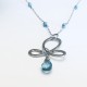L WITH NATURAL TEAL AQUAMARINE BRIOLETTE NECKLACE L WITH NATURAL TEAL AQUAMARINE BRIOLETTE NECKLACE