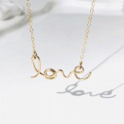 LOVE SCRIPT NECKLACE LOVE SCRIPT NECKLACE