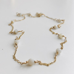 MOTHER OF PEARLS CHAIN CHOCKER NECKLACE MOTHER OF PEARLS CHAIN CHOCKER NECKLACE
