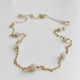 MOTHER OF PEARLS CHAIN CHOCKER NECKLACE